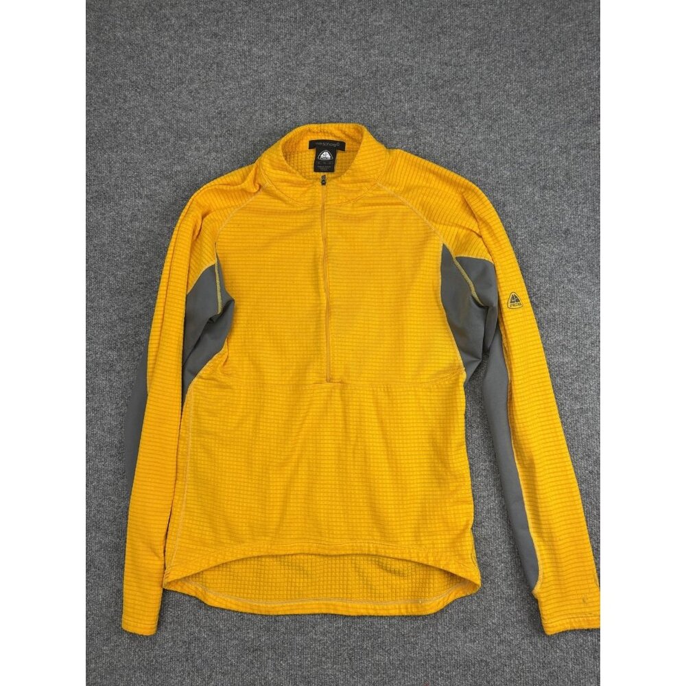 Nike ACG Nike Sphere Cycling Jersey Mens XL Yellow 1/4 Zip Fleece Top Pullover‎